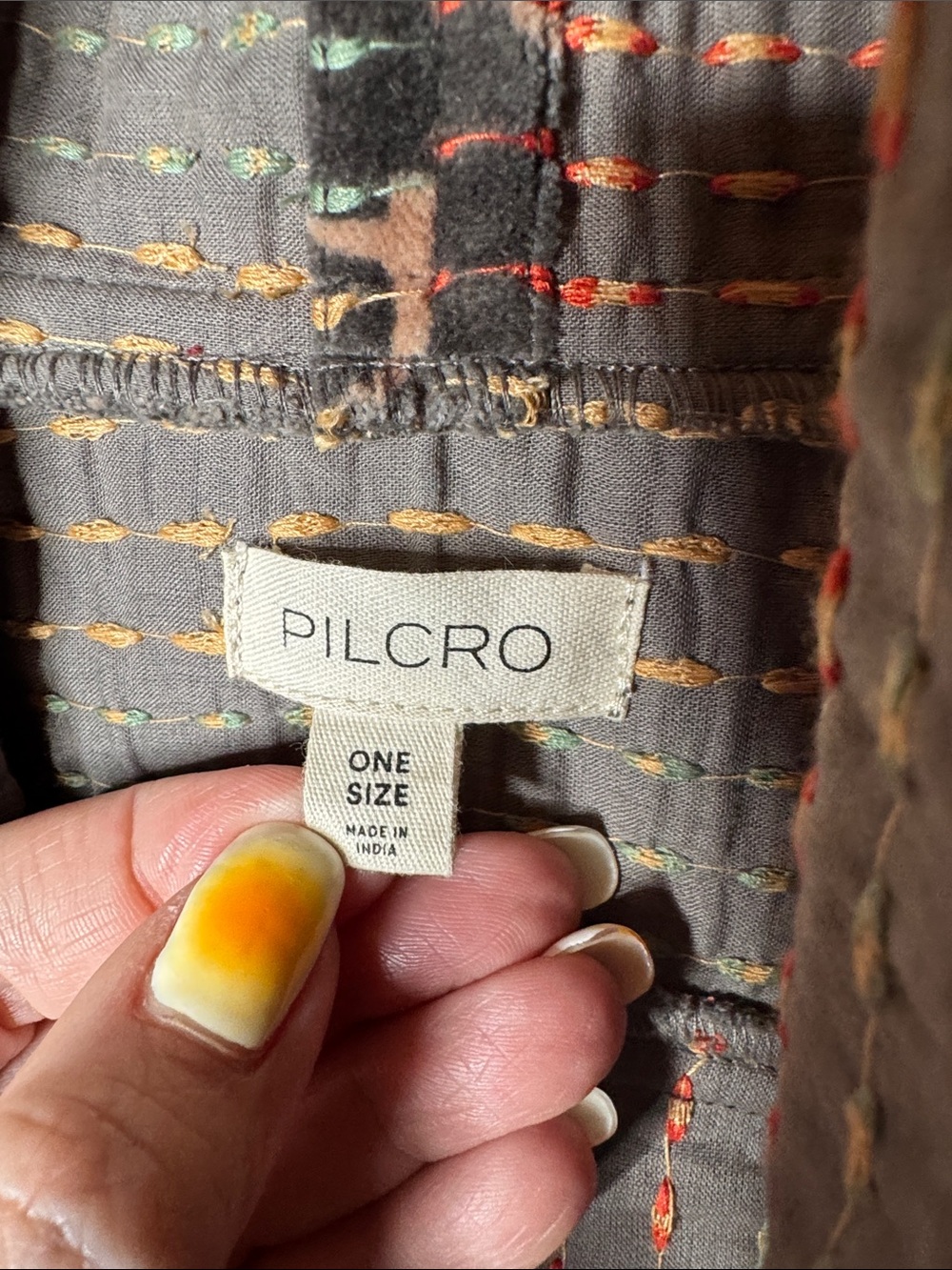 Pilcro Anthropologie Quilted Velvet Floral Jacket One Size - Picture 5 of 8